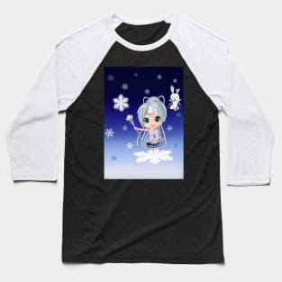 Snow Miku 2019 Nendroid Version (Self Design) Baseball T-Shirt